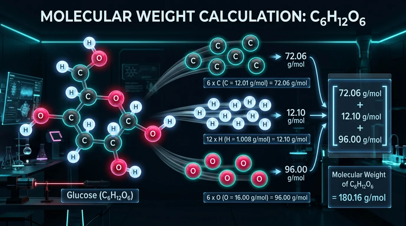 How to Calculate Molecular Weight From a Chemical Formula